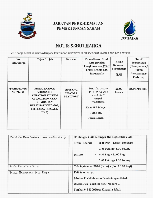 SIPITANG, TENOM & BEAUFORT