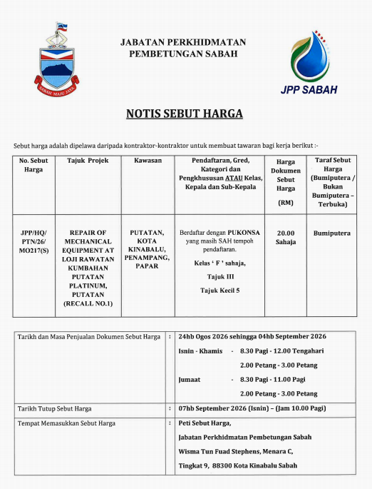 PUTATAN, KOTA KINABALU, PENAMPANG, PAPAR